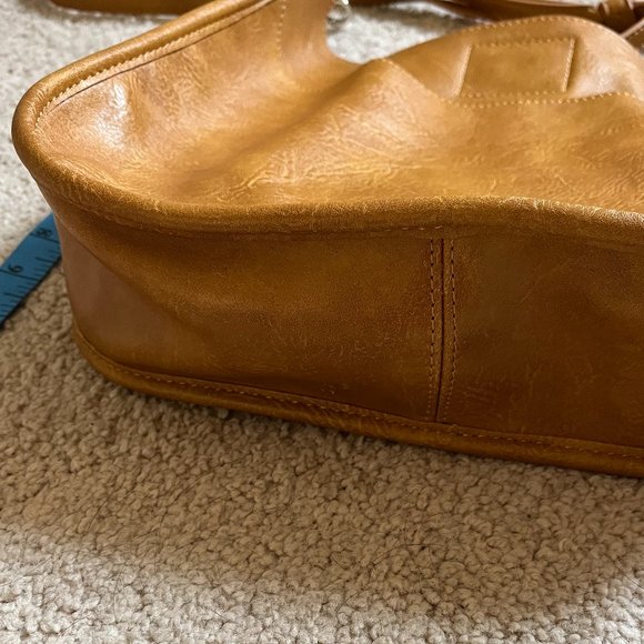 Steve Madden, Leather Crossbody EUC, Gold Spike Accents, Adjustable Strap - Picture 4 of 16